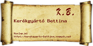 Kerékgyártó Bettina névjegykártya